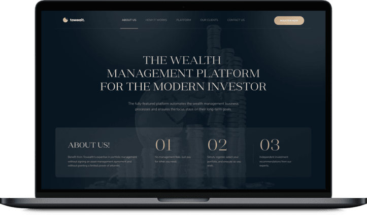 website for wealth management company